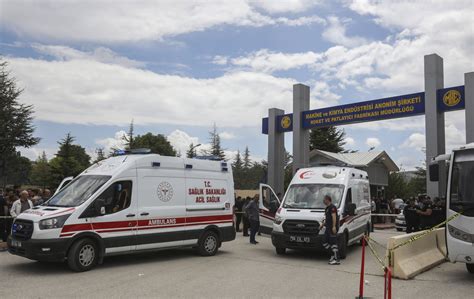 Turkey’s defense ministry says 5 killed in explosion at a rocket and explosives factory